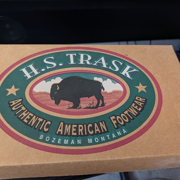 H.S. Trask Bison Leather Oxford Shoes Lug Sole USA Made Men’s 11 N - Picture 13 of 14